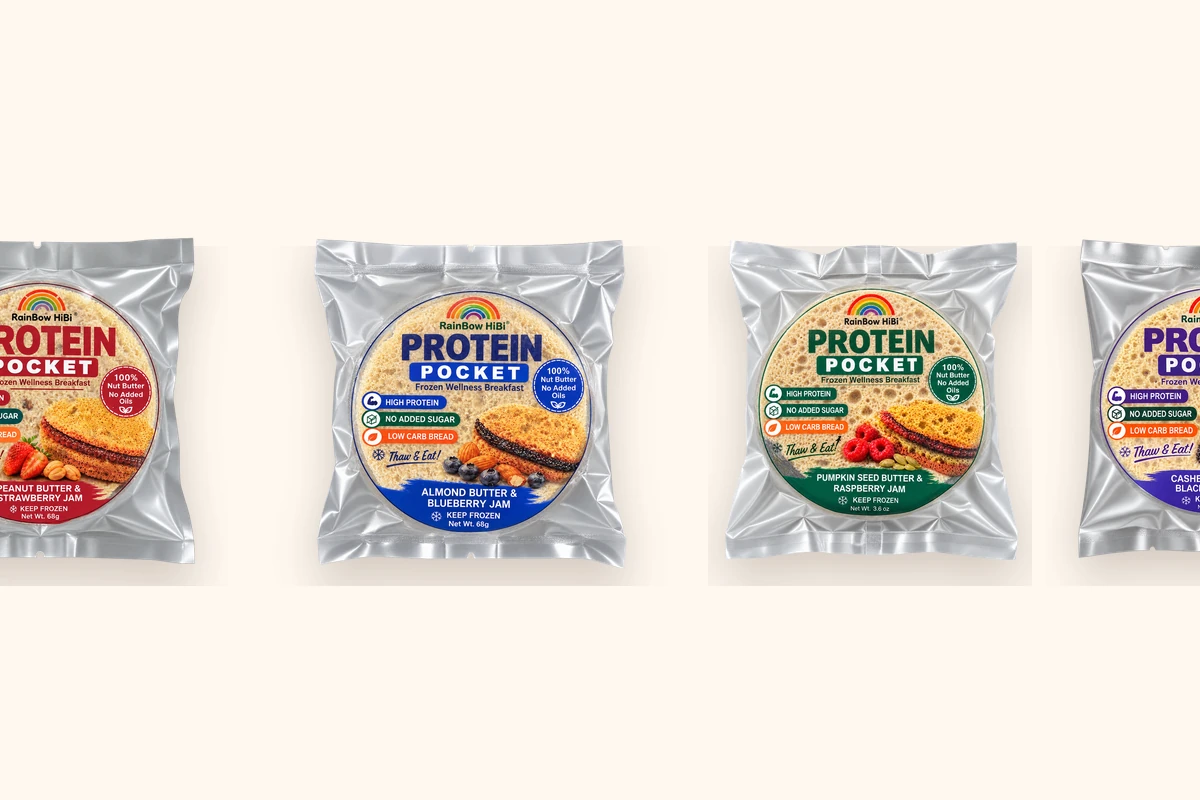 The four Protein Pocket flavours, individually wrapped